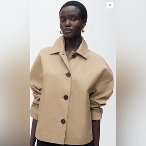 STRAIGHT COTTON JACKET WITH BUTTONS- MANGO
